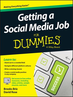cover image of Getting a Social Media Job For Dummies